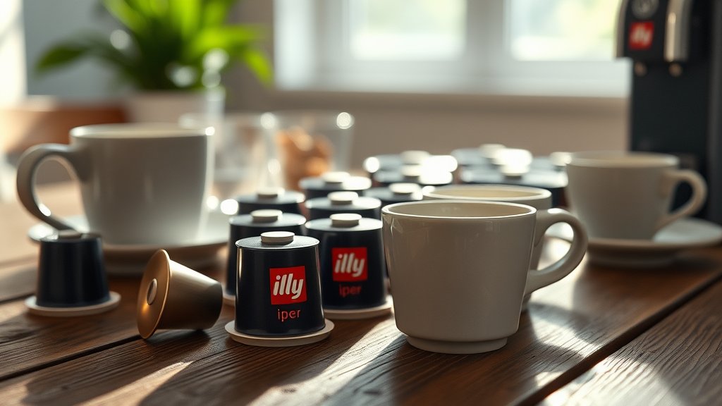 Illy koffiecapsules en kopjes voor een unieke koffiebeleving